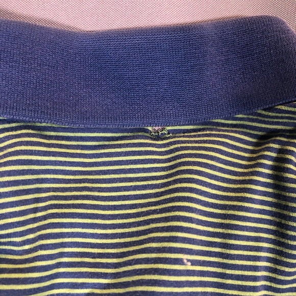 Callaway Collection Polo Men's Size Medium Button Green/Blue Egyptian Cotton - Picture 6 of 6